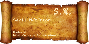 Serli Márton névjegykártya
