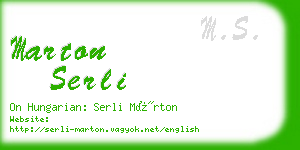 marton serli business card